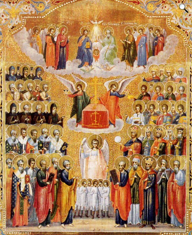 Mindenszentek, ikon (Fotó: Wikimédia)