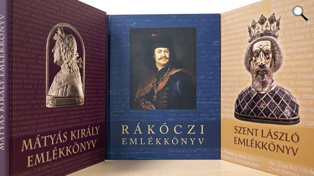 Mátyás király, a Rákóczi és a Szent László Emlékkönyvek (Fotó: MTI/Szigetváry Zsolt)