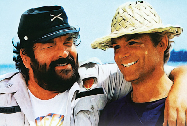 Verhetetlen páros - Bud Spencer és Terence Hill (Fotó: Király Levente: Verhetetlen páros)
