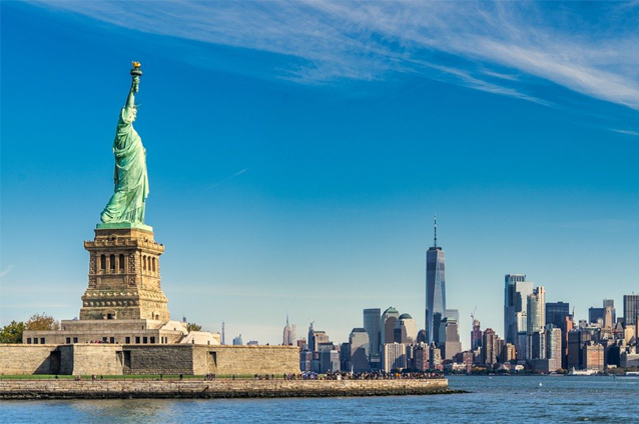 A New York-i Szabadság-szobor a Liberty Islanden és New York (Fotó: Pixabay)
