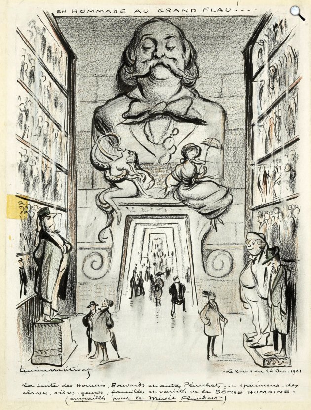 Hóódolat a nagy Gustave Flaubert (1821-1880) író előtt, 1921 (Fotó: Francia Nemzeti Könyvtár)