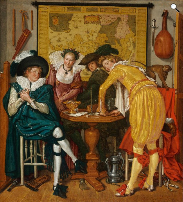 Willem Pietersz Buytewech: Vidám társaság, 1620 körül (Fotó: Szépművészeti Múzeum)