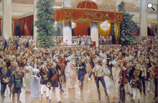 Dmitrij Kardovsky: Bál 20 évesen - Bál az orosz császári udvarban az 1910-es években, 1913 (Fotó: Wikimédia)