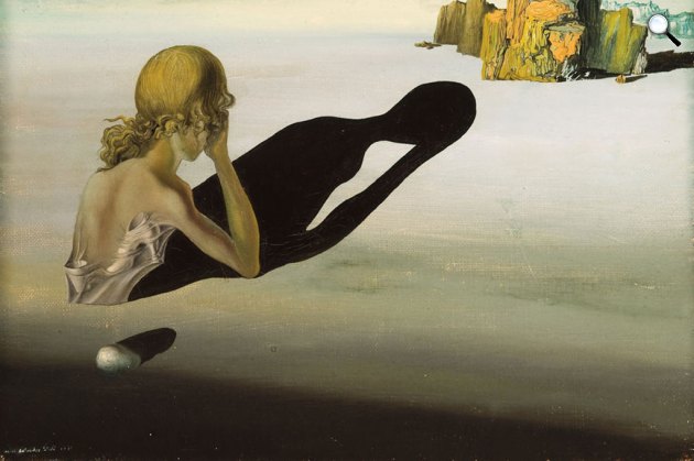 Salvador Dalí: Bűnbánat Homokban eltemetett szfinx, 1931 (Fotó: © Salvador Dalí, Fundació Gala-Salvador Dalí/Bildrecht, Wien 2019)