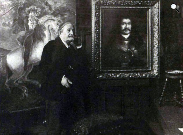 Madarász Viktor (1830-1917) festőművész a műtermében (Fotó: Vasárnapi Ujság/OSZK)