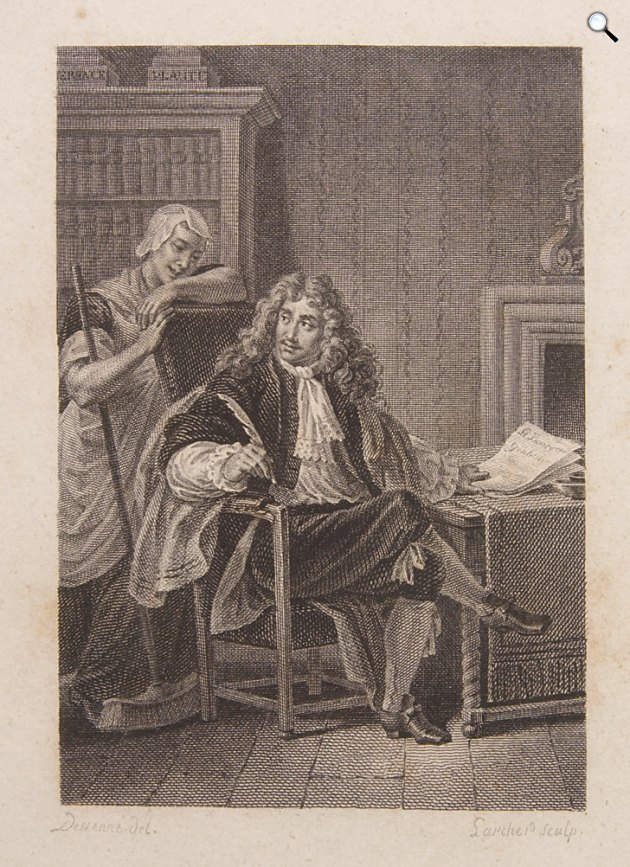 Desenne - Larcher: Molière, Jean-Baptiste Poquelin (1622-1673), drámaíró, rendező és színész, a modern komédia megteremtője (Fotó: Theater Museum Vienna)