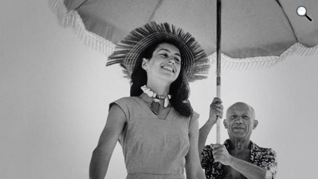 Françoise Gilot (1921) festőművész és Pablo Picasso (18811973) festőműévész (Fotó: Robert Capa/Várfok Galéria)