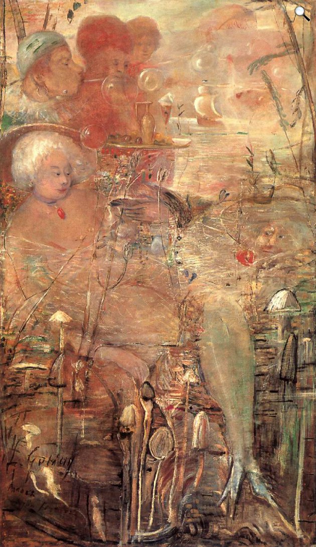 Gulácsy ​Lajos (1882-1932) Ópiumszívó álma, 1913-18 (Janus Pannonius Múzeum/Hung-art)
