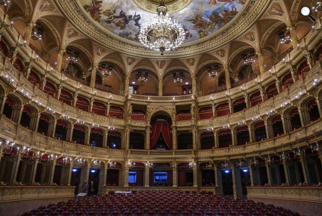 Magyar Állami Operaház, a megújult nézőtér, Budapest, 2022 (Fotó: MTI/Szigetváry Zsolt)