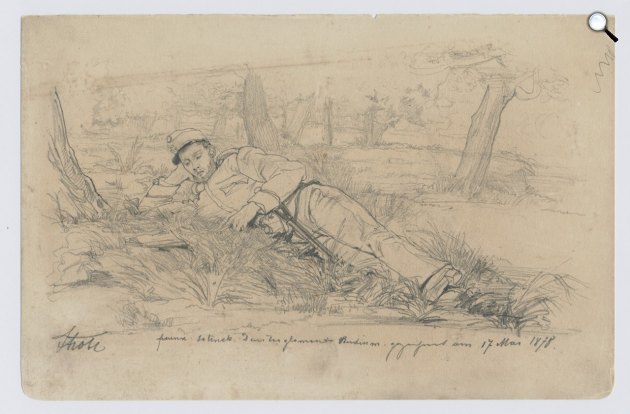 Stróbl Alajos szobrászművész grafikája (Fotó: MKE)