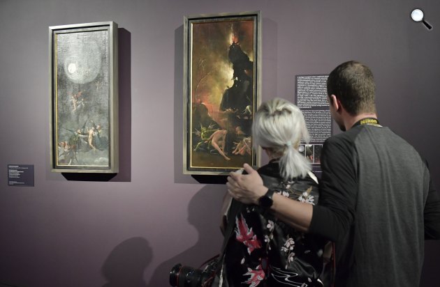 Menny és pokol között - Hieronymus Bosch rejtélyes világa c. kiállítás a Szépművészeti Múzeumban, Budapest, 2022 (Fotó: MTI/Koszticsák Szilárd)