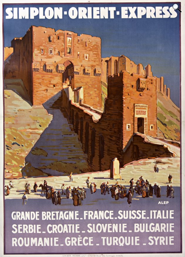 Joseph de La Nézière: Venice-Simplon Orient Express luxusvonat népszerűsítő plakátja, 1927(Fotó: MKVM/europeana.eu)