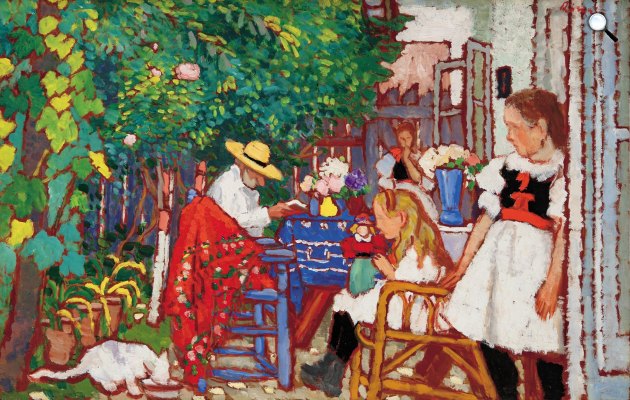 Rippl-Rónai József: Piacsek bácsi a Niklay lányokkal, 1908 (220 millió forint) (Fotó: Virág Judit Galéria)