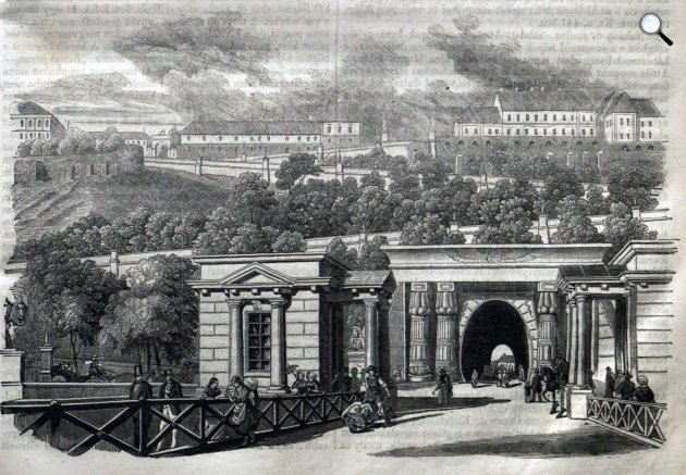 Váralagút Budán a Budai Vár lábánál, 1854 (Fotó: Vasárnapi Ujság/OSZK)