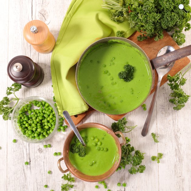 Zöldborsó-, vagy zöldbabbal kevert zöldborsó főzelék - Főétel (Fotó: NAK)