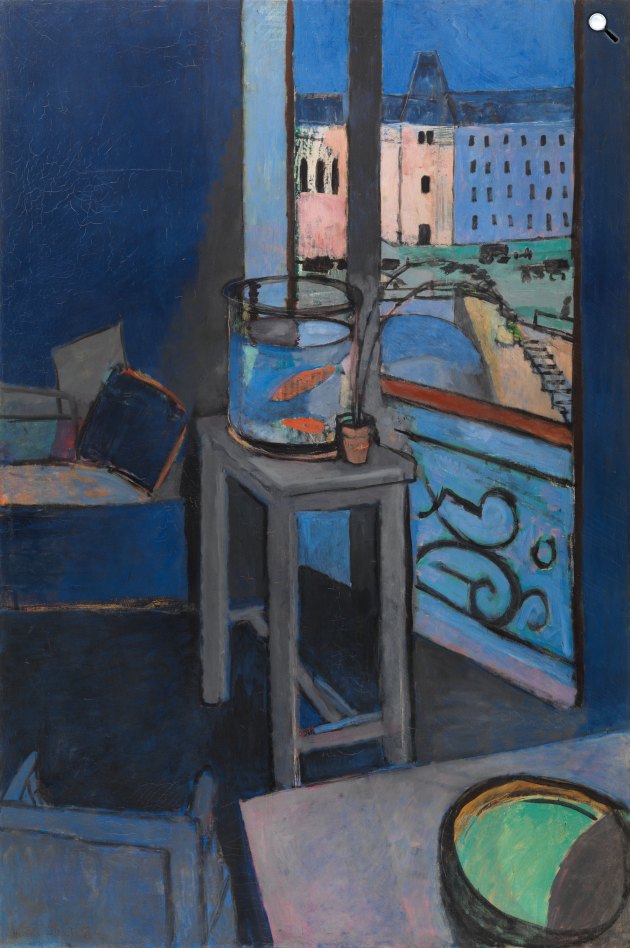 Henri Matisse: Enteriőr, akvárium aranyhalakkal, 1914 (Fotó: Centre Pompidou/Szépművészeti Múzeum)