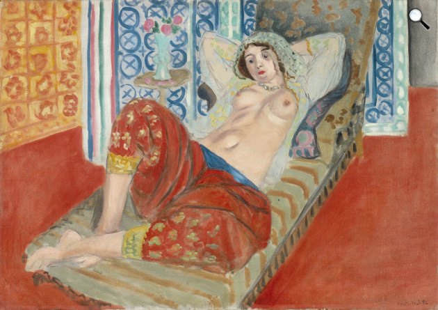 Henri Matisse: Vörös nadrágos odaliszk, 1921 (Fotó: Centre Pompidou/Szépművészeti Múzeum)