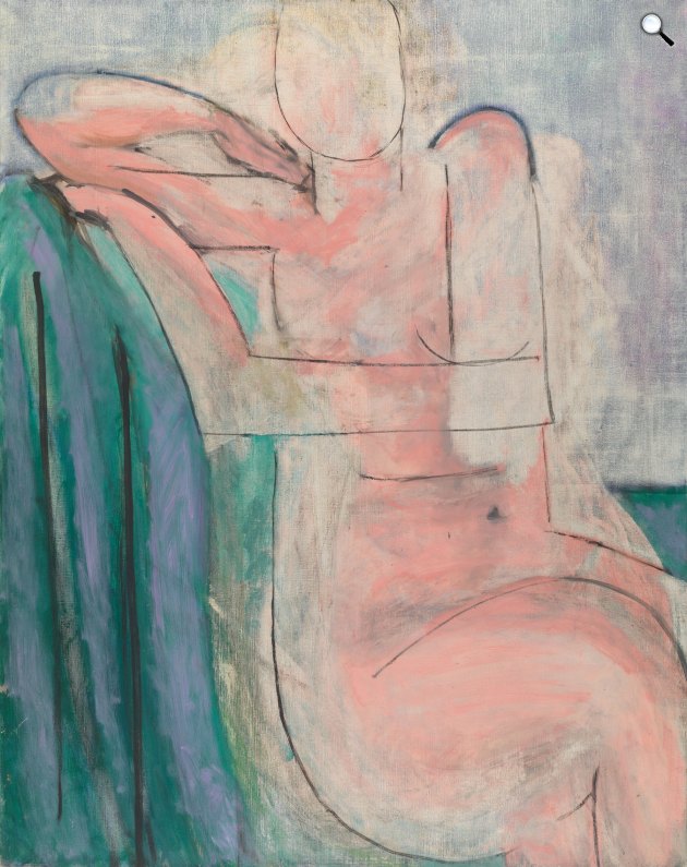 Henri Matisse: Ülő rózsaszín akt, 1935–1936 (Fotó: Centre Pompidou/Szépművészeti Múzeum)