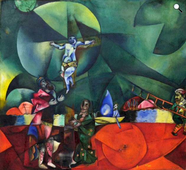 Marc Chagalll: Krisztus kálváriája, 1912 (Golgota) (Fotó: MOM/Wikimédia)