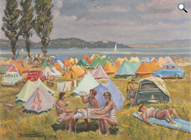 Rökk Károly: Szántódi strand (Fotó: Pintér Galéria)