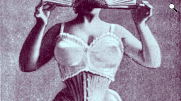 A mell megtámasztása melltartóval, 1900 (Fotó: Wikimedia)