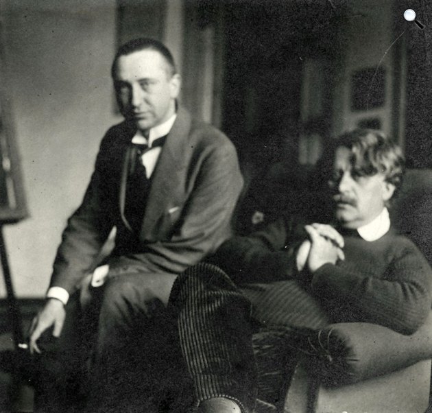 Bölöni György (1882-1959) író és Rippl-Rónai József (1861-1927) festőművész, 1910-es évek (Fotó: PIM/europeana.eu)