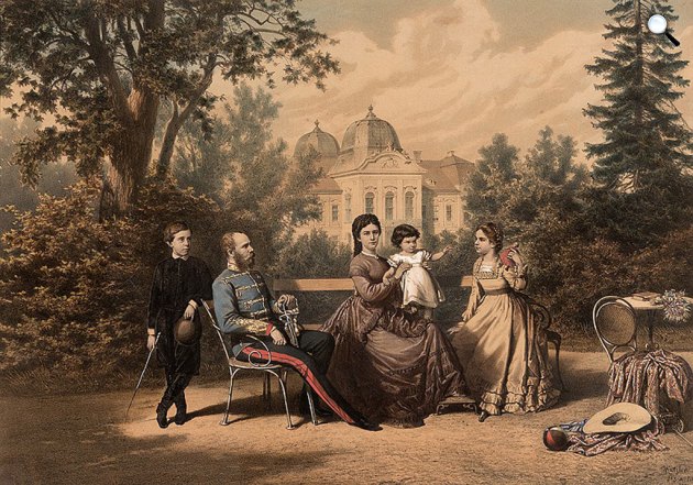 Erzsébet királyné1866-ban járt először Gödöllőn - Erzsébet királyné (Sisi) és Ferenc József gyermekeikkel Gödöllőn (Fotó: Gödöllői Királyi Kastély)