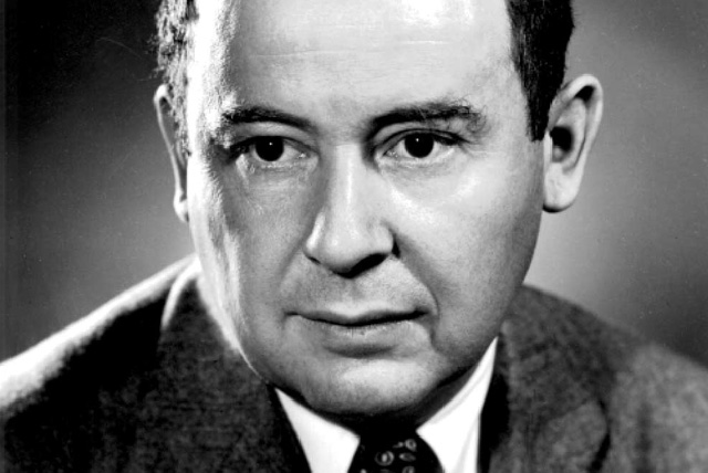 Neumann János (1903-1957) magyar születésű matematikus, részlet (Fotó: Los Alamos National Laboratory/Wikimedia)