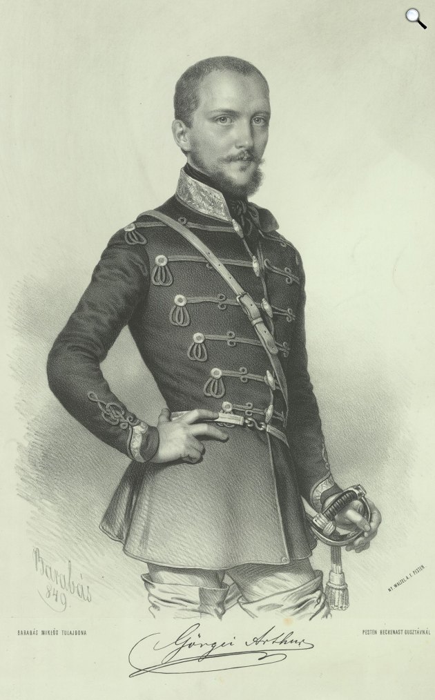 Barabás Miklós: Görgey Artúr (1818-1916) honvédtábornok, hadügyminiszter, 1849 (Fotó: OSZK)