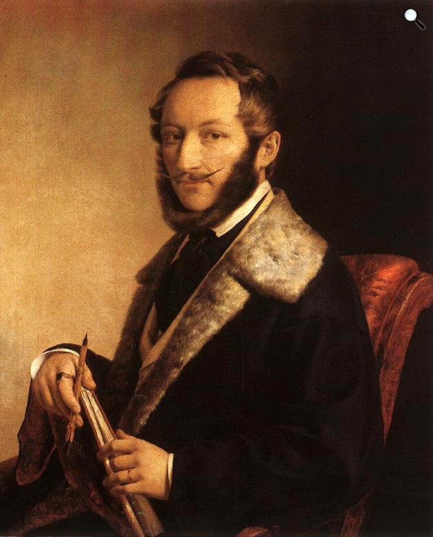 Barabás Miklós: Önarckép, 1841 (Fotó: MNG/Wikimedia)