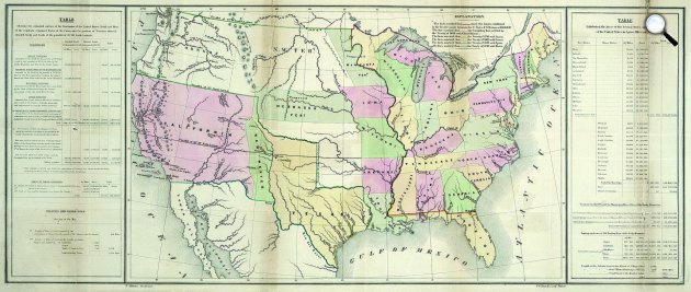 E. Gilman: Az Egyesült Államok térképe a Guadalupe Hidalgo-i Szerződés után, 1848 (Fotó: UTA/Wikimedia)