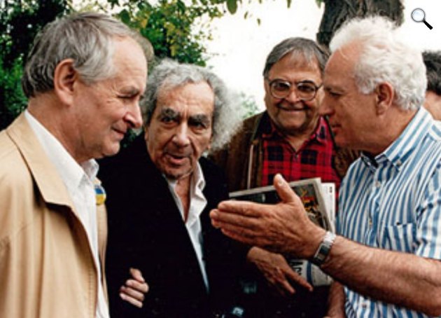 56-osok egymás közt - Vitányi Iván, Faludy György, Mécs Imre, Dornbach Alajos - Szárszói Találkozó 1994 (Fotó: szarszoitalalkozo.hu/Wikimedia)