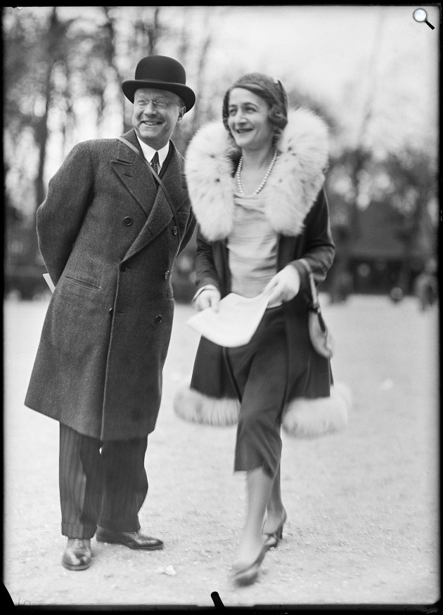 André Citroën autógyáros és -tervező és felesége, Georgina Bingen, 1920 körül (Fotó: Séeberger Frères/Wikimedia)