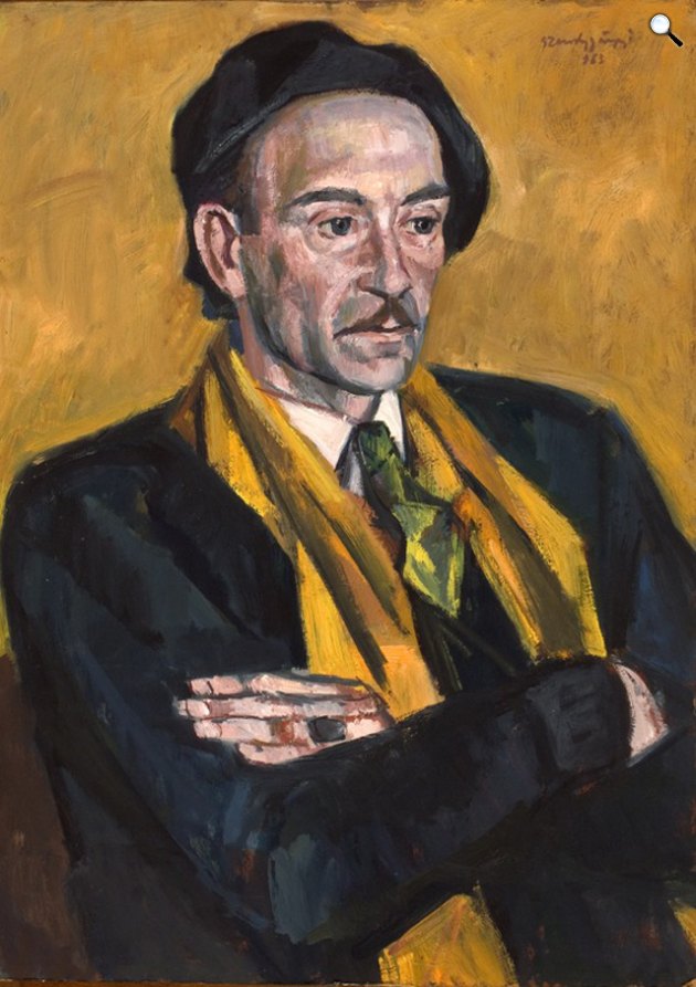 Szentgyörgyi Kornél: Jékely Zoltán (1913-1982) költő portréja (Fotó: PIM/europeana.eu)