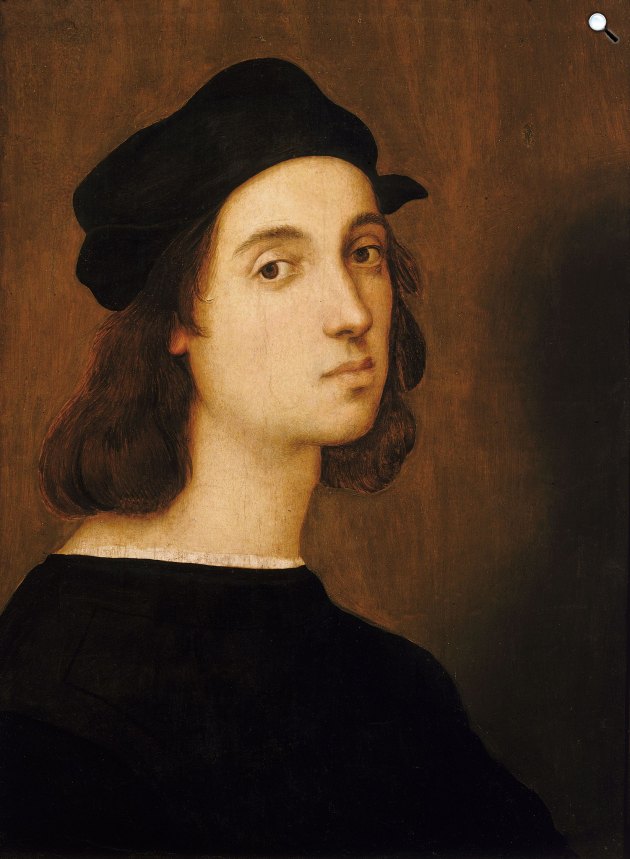 Raffaello Sanzio: Önarckép kb. 23 éves korában, 1504 (Fotó: Uffizi Galéria/Wikimedia)