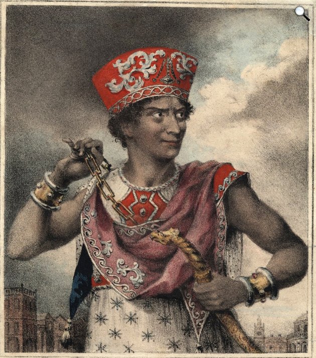 John William Gear: Edmund Kean mint Ottello, Shakespeare darabjában, 1814 (Fotó: National Portrait Gallery)