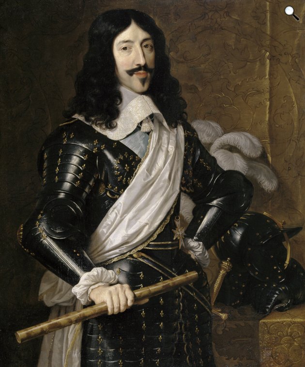 Philippe de Champaigne: XIII. Lajos (1601-1643) francia király portréja, 1635, részlet (Fotó: Prado Múzeum/Wikimedia)