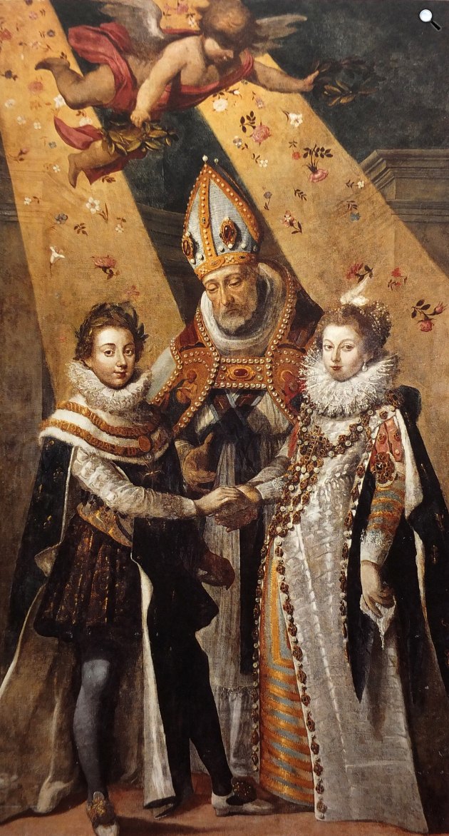 Jean Chalette: XIII. Lajos francia király és Ausztriai Anna házasságkötése. 1615 (Fotó: Musée des Augustins/Wikimedia)