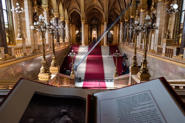 Országház - Az ország háza c. dokumentumfilm forgatása, 2023 (Fotó: Budamount Film)