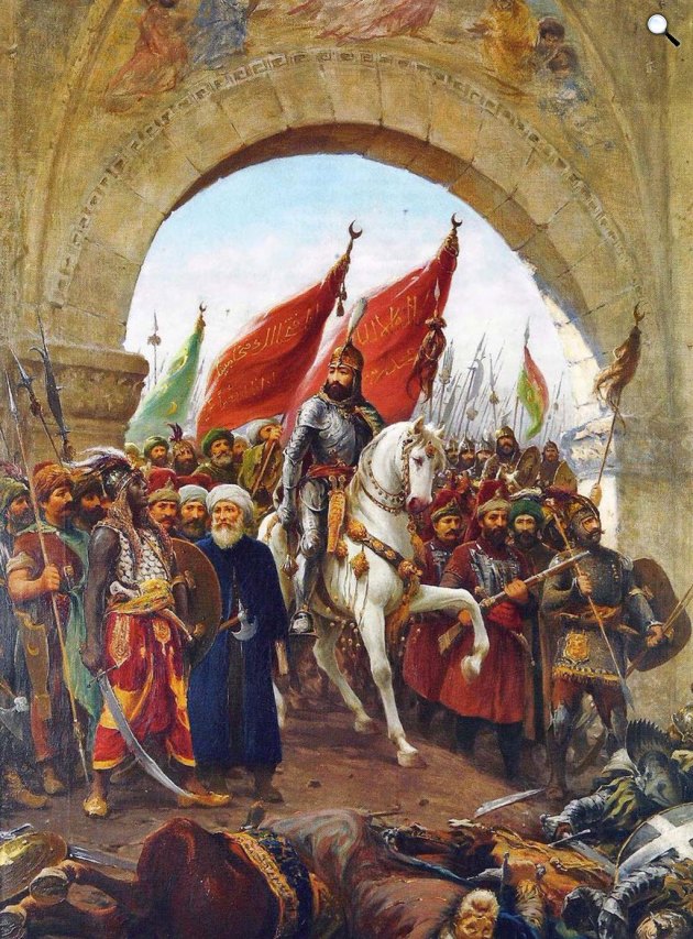 Fausto Zonaro: II. (Hódító) Mohamed török szultán elfoglalja Konstantinápolyt (Fotó: Wikimedia)