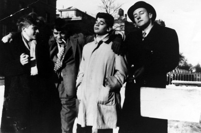 Beat Generation - Lucien Carr, Jack Kerouac, Allen Ginsberg és William S. Burroughs írók (Fotó: Wikimedia)
