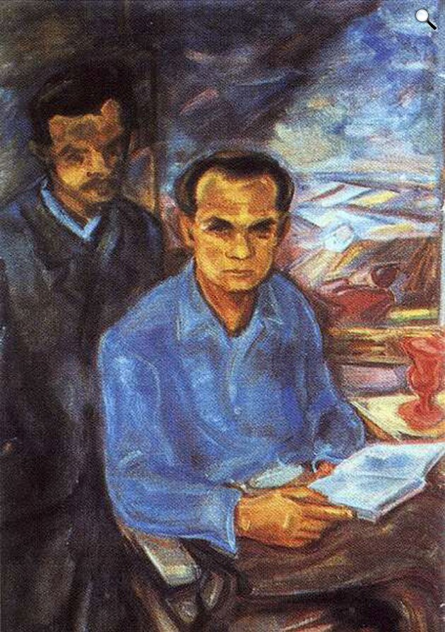 Dési Huber István: József Attila és Illyés Gyula (Fotó: Pannon Enciklopédia/OSZK)