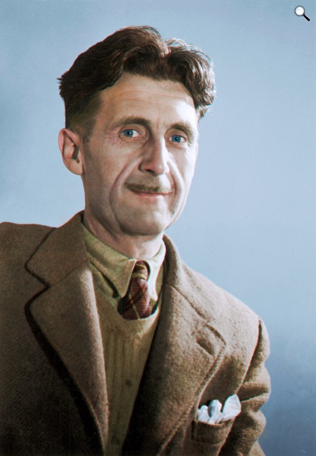 George Orwell (1903-1950) író, újságíró, 1940, színezett fotó (Fotó: Cassowary Colorizations/Flickr)
