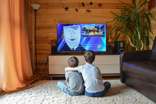Gyerekek tévéműsort néznek (Fotó: Pixabay)