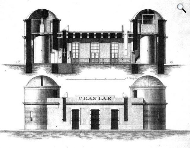 A gellérthegyi egyetemi Csillagda terve, 1813 (Fotó: Budapesti Történeti Múzeum/OSZK)