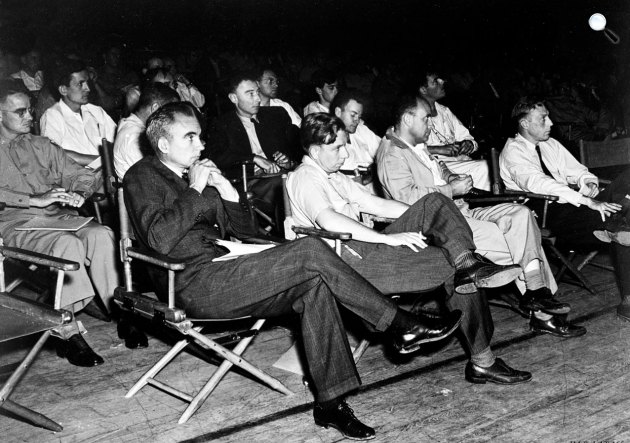A Los Alamosba érkezett fizikusok a H-bomba tervezésén dolgoztak, 1946 (Fotó: Los Alamos National Laboratory/Wikimedia)