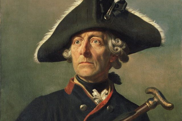 Wilhelm Camphausen: II. Porosz Frigyes (1712-1786) porosz király, 1870, részlet (Fotó: Roland Handrick/Wikimedia)