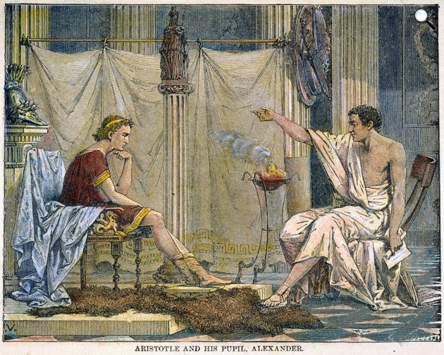 Charles Laplante: Arisztotelész filozófus Nagy Sándort (Alexandroszt) tanítja, 1777 (Fotó: latribunedelart.com)