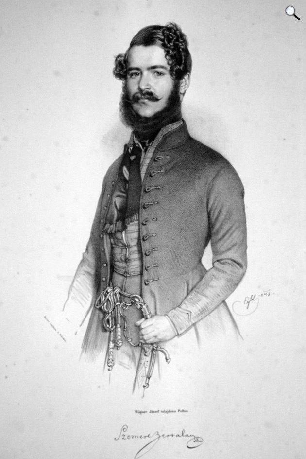 Franz Eybl: Szemere Bertalan (1812-1869) magyar miniszterelnökportréja , 1843 (Fotó: Wikimedia/ÖNB)