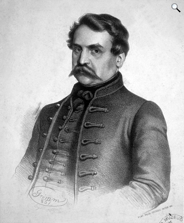 Grimm Rezső litográfiája: Deák Ferenc (1803-1876) politikus, államférfi, képviselő, 1861 (Fotó: zml.hu)